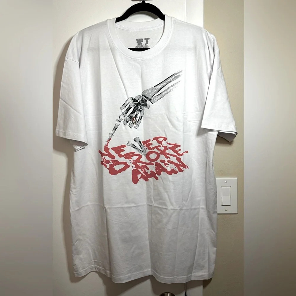 NWOT VLONE NeverBrokeAgain Vlone Bones Tee – White Size XL